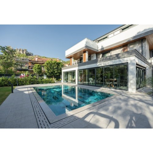 33x66cm Natural Seri Pool Garden Cement Gri Porselen Karo