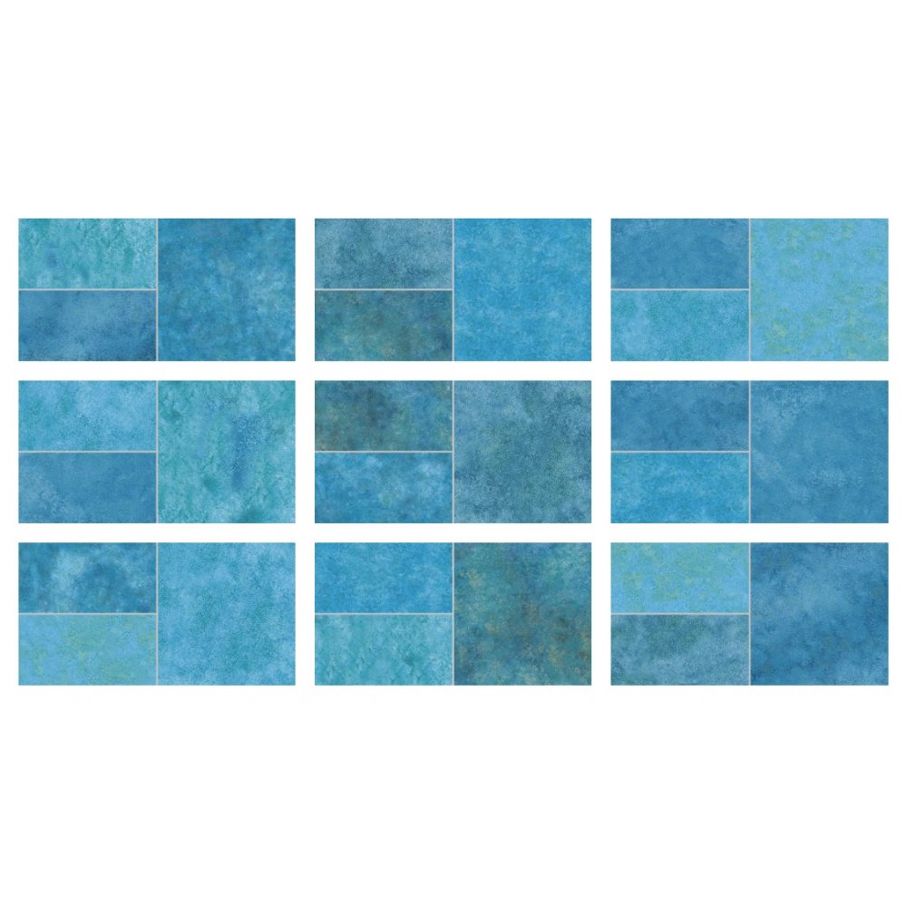 33x66cm Natural Seri Patchwork Marin Mix 9 face Porselen Karo