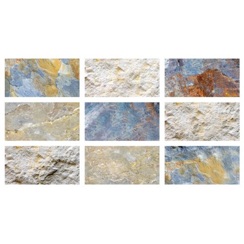 33x66cm Natural Seri Sera Stone Mix 9 face Porselen Karo