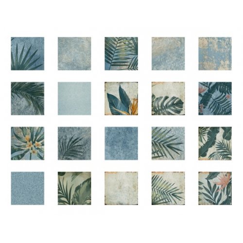 33x33cm Natural Seri Tropic Mix 20 Porselen Karo