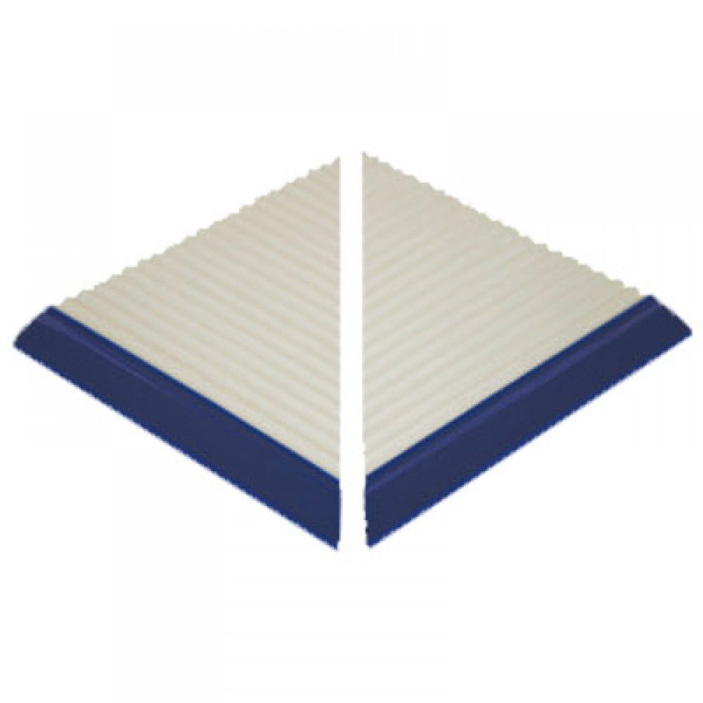 Havuz Kaymaz Çizgili Merdiven Dış Köşe İnce Kobalt 12x12cm